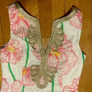 Lilly Pulitzer Janice Resort White Clover Cup Shift Dress Size 4